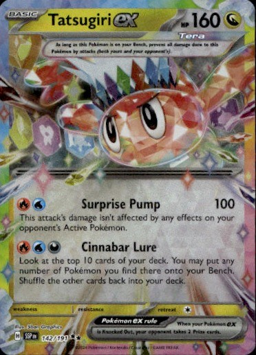 Tatsugiri ex - 142/191 Double Rare SV08: Surging Sparks 142/191 Near Mint