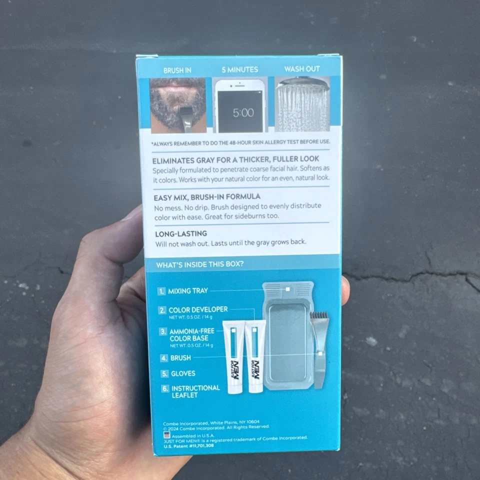 Cepillo fácil Just For Men color bigote y barba marrón claro Foto 3 de 3