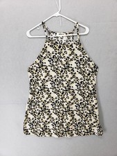 Miken Tank Top Womens XL Leopard Print Spaghe...