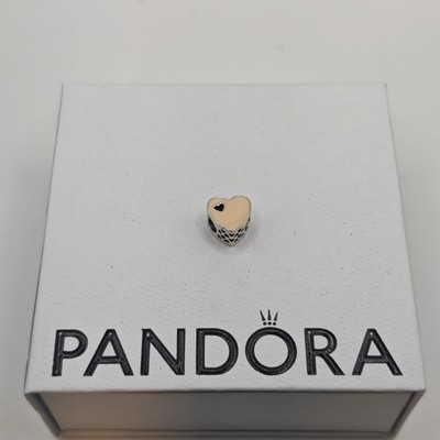 Original Pandora Charm Rosa Creme Emaille Sweet Love Herz ALE 925 791812DE40