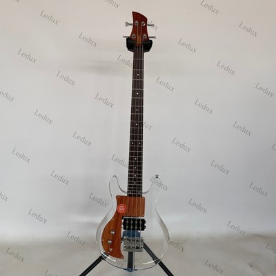 Transparent Dan Armstrong Electric Bass Acrylic Body Rosewood Fretboard 4Strings