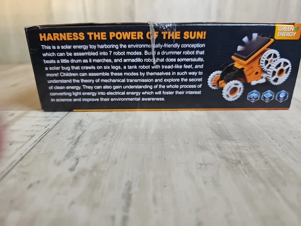 Green Energy 7-in-1 Solar Robot STEM DIY Kit | Buildable Solar Toy for Kids 10+ - Image 3 of 4