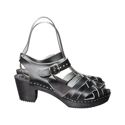 Swedish Clogs, Clogs, Größe: 41, Schwarz, Leder, Damen #WW6