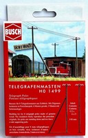 Busch 1499 Telegrafenmasten Bausatz, Spur H0, 1:87 Neuware