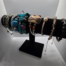 Elegant Multicolor Beaded Bracelets, Set of 9