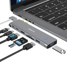 MOKiN USB-C 7 in 2 Multifunctional Hub for MacBook