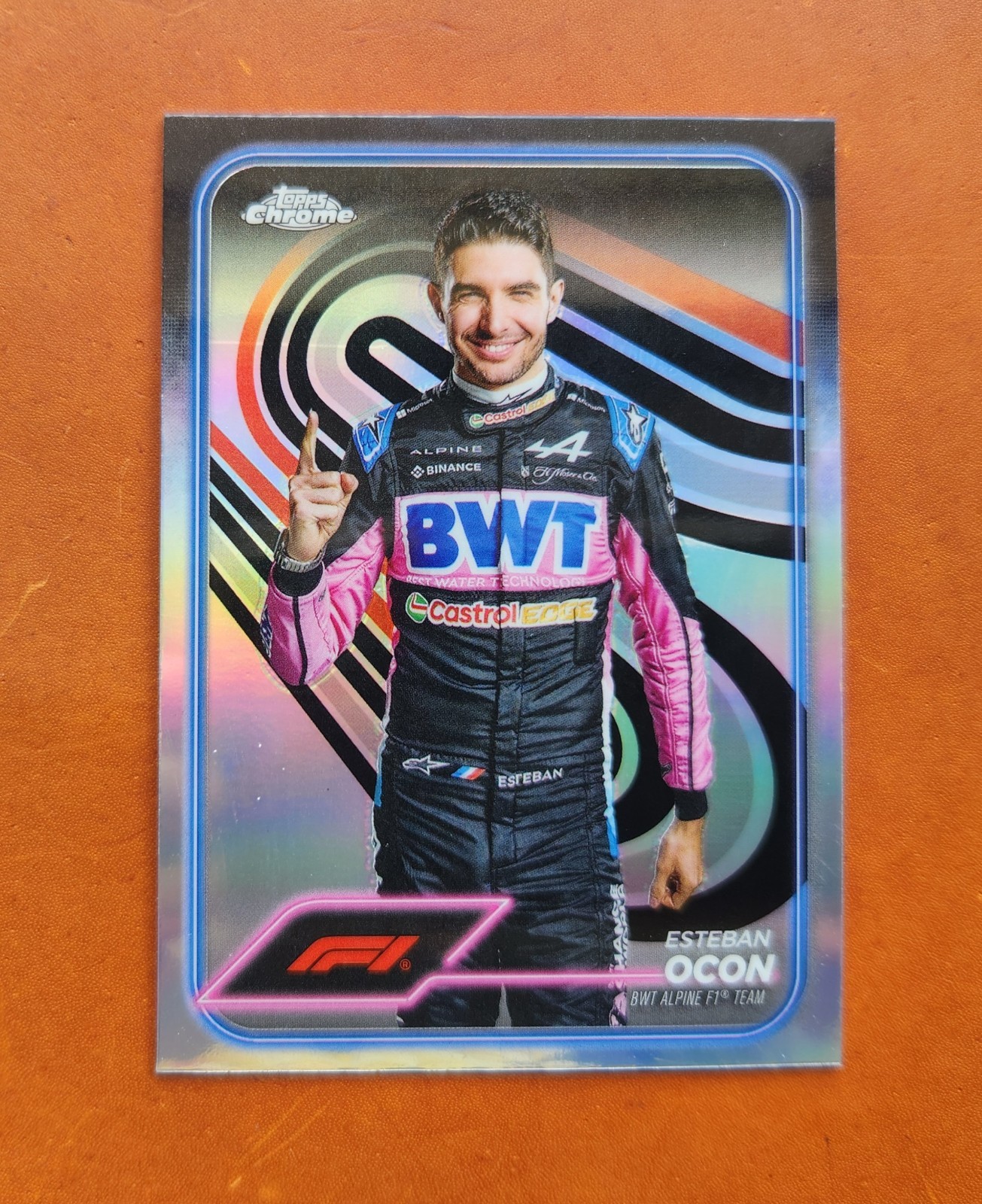 2024 Formula 1 Topps Chrome Esteban Ocon #9 Portrait Refractor F1