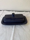 Vintage Fiestaware Cobalt Blue Covered Butter Dish Homer Laughlin USA Retired