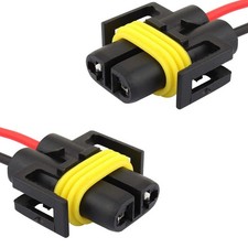 Pack-2 H11 Socket Wire Harness Connectors, Waterproof Fog Light Harness Plug, M