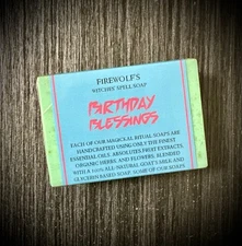 Birthday Blessings Ritual Soap (Witchcraft, Wicca, Hoodoo, Handmade, Organic)