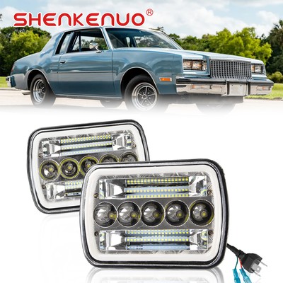 2x 5x7 7x6 LED Headlight Hi/Low Beam for Buick Regal 1978-1980