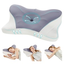 Cervical Neck Pillow - Ergonomic Memory Foam Pillow for Neck Pain Relief, Con...