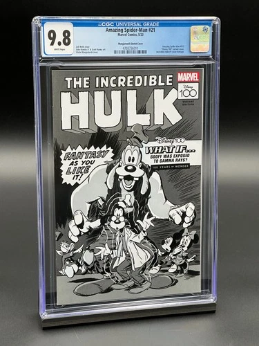 Amazing Spider-Man #21 CGC 9.8 (2023) - Goofy Mickey Mangiatordi Sketch 1:100