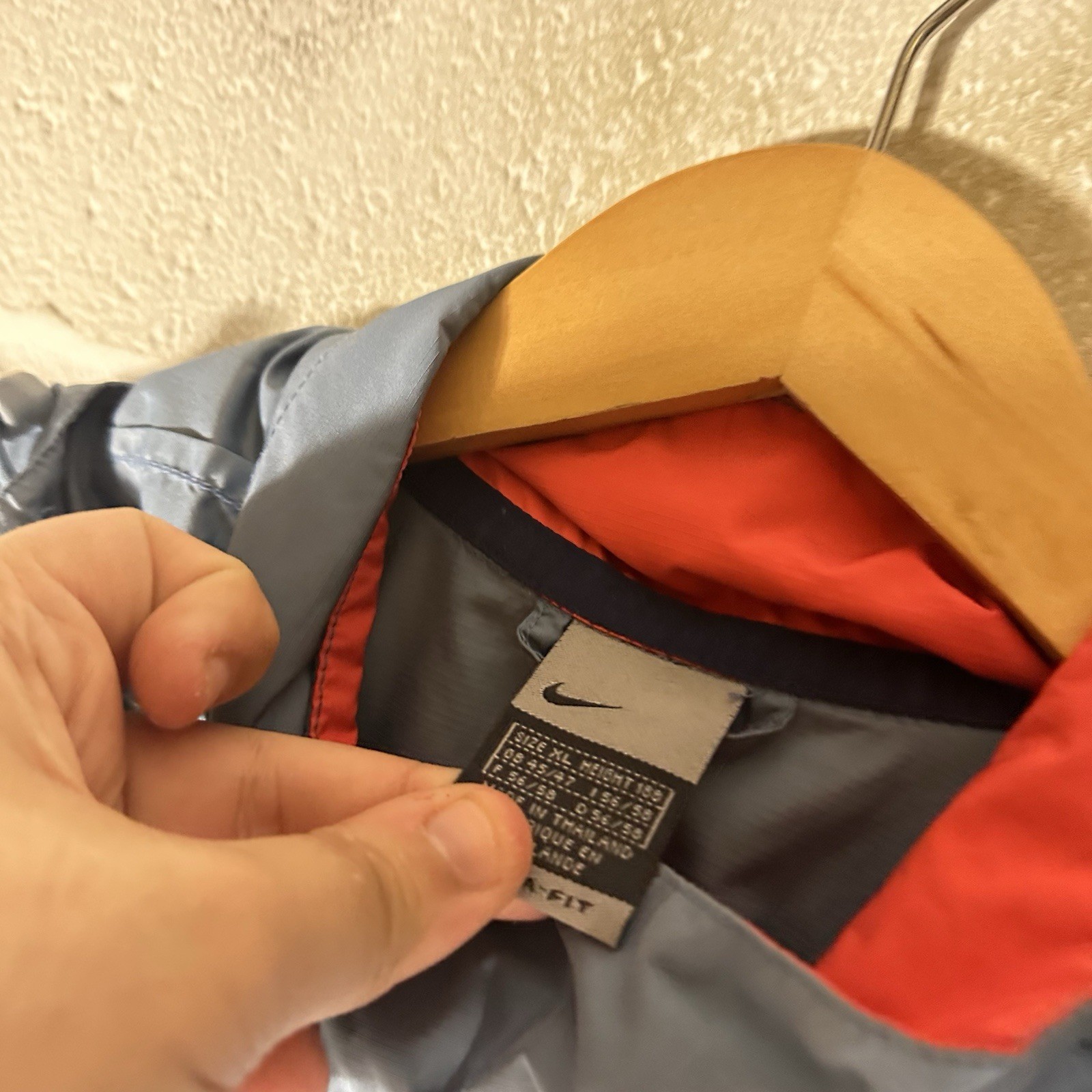 SACAI X NIKE Giacca Nike Vintage Uomo Extra Large Blu Clima Fit Swoosh Gorpcore Y2K Utility