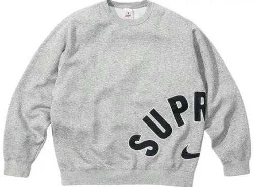 Sweat col rond gris Supreme X Nike Arc taille M neuf avec étiquette