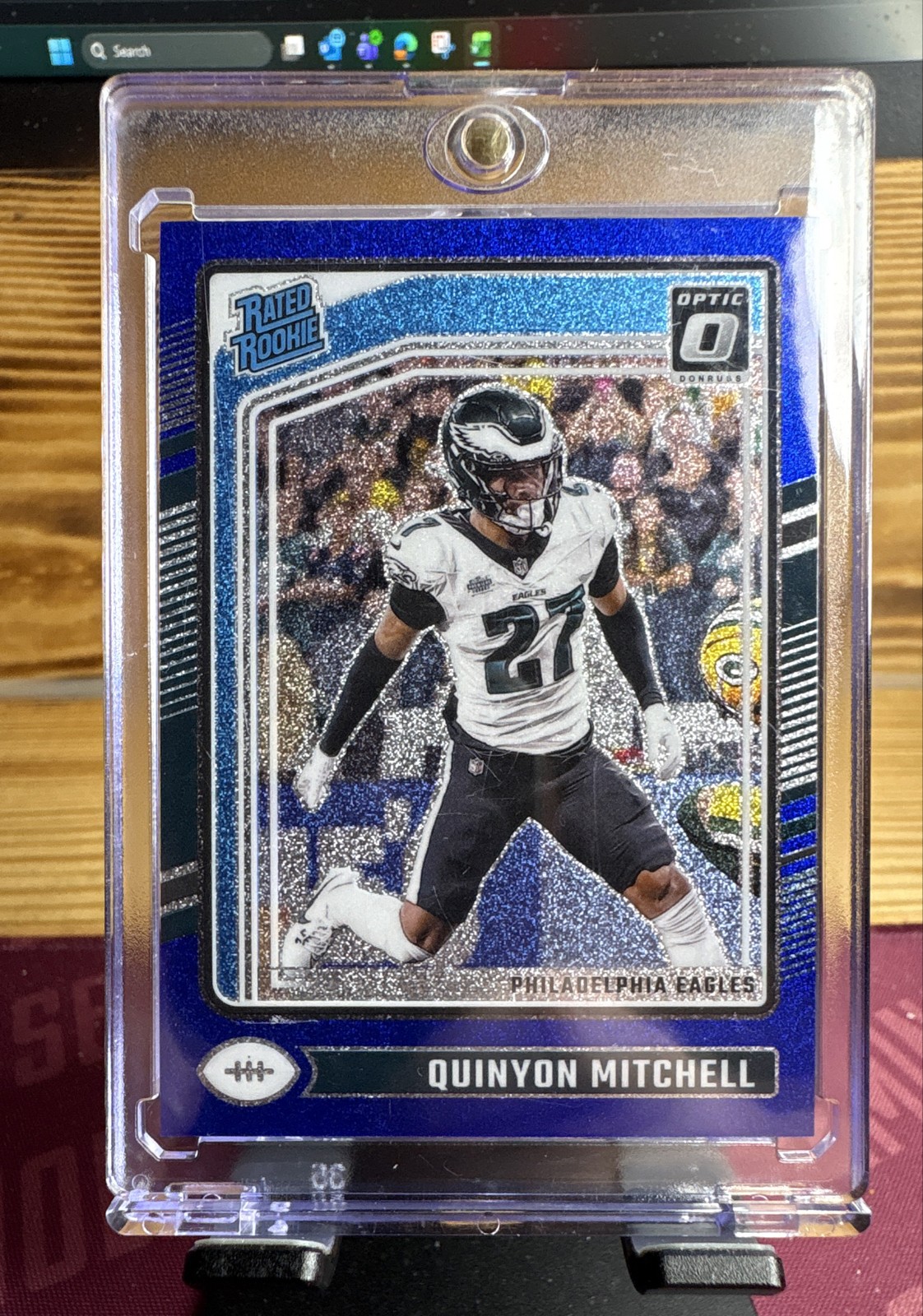 2024 Panini Donruss Optic - Rookie Quinyon Mitchell #282 Blue Glitter Prizm (RC)