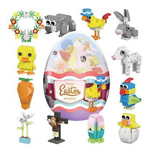 Set Blocchi Costruzione Riempitivi Uova di Pasqua 12 Pezzi per Bambini 6+ - Foto 5 di 8