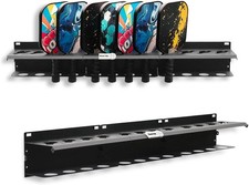 Pickleball Paddle Rack, 4/8/12-Paddle Holder, with Label to Track Next Up Player