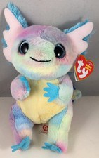 TY - Beanie Babys - Soft Plush Toy LOXIE The Pastel Axolotl 6 inch New with Tag