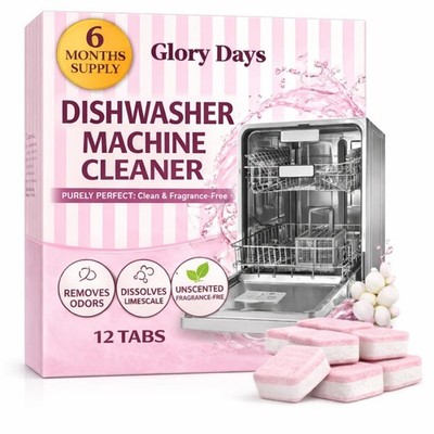 Dishwasher Cleaner And Deodorizer - 6 Months Supply Unscented Dishwasher Clea...