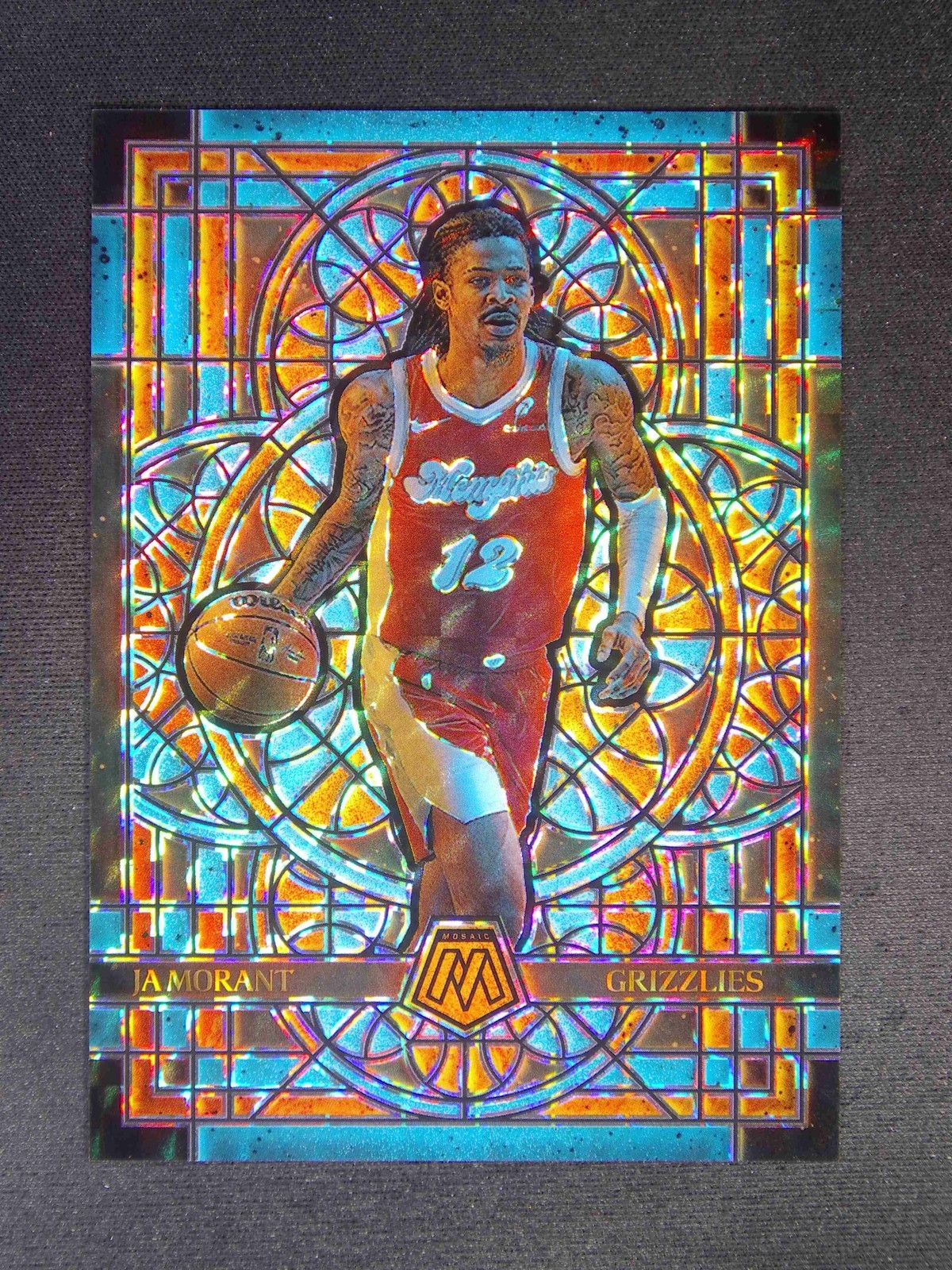 2024-25 Panini Mosaic Ja Morant #23 Stained Glass Case Hit SSP