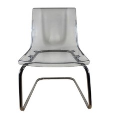 IKEA Tobias Chair Clear Polycarbonate Chrome Plated Cantilever Carl Ojerstam