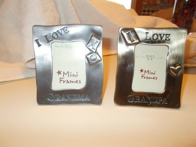 The Weston Gallery,Pair of Mini Picture Frames,I  love Grandma/Grandpa,2''x3''