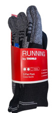 Thorlo Running Socks, 3 Pair Black Thorlo Run...