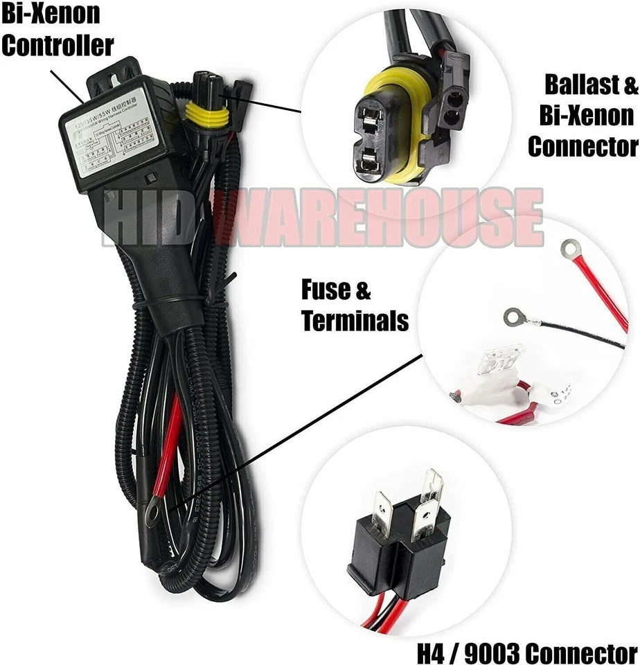 HID-Warehouse HID  Bulbs - Bi-Xenon H4 / 9003 5000K - Bright White(1 Pair) - Image 3 of 4