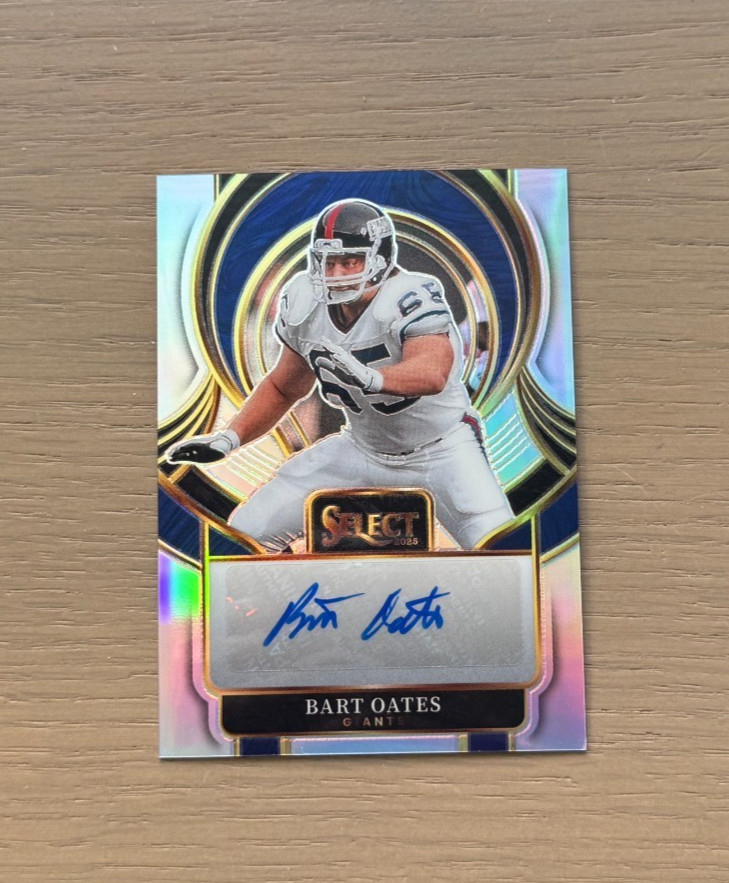 2025 Select Bart Oates Silver Prizm Auto Autograph #SIP- BOA New York Giants