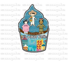 DISNEY It's a small world Cupcake ree Scrapbook Page Paper Piece die cut