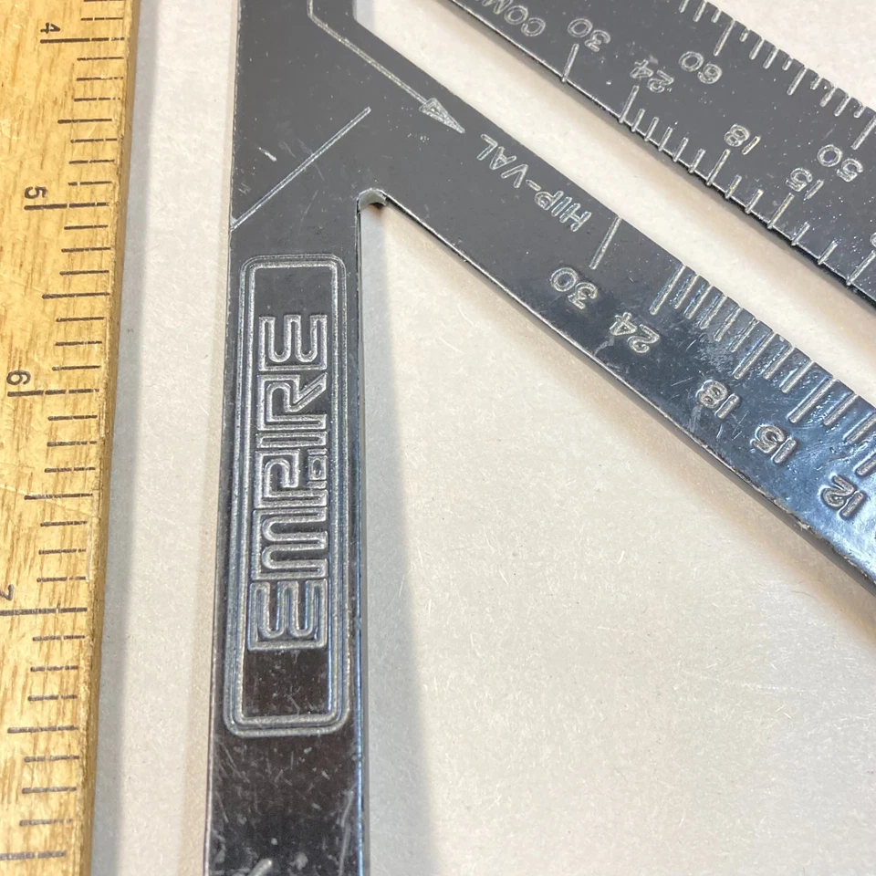 Empire Rafter Square Carpenter Framing Layout Aluminum Black 7 1/4" USA - Image 2 of 4