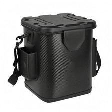 Hard-Lid Fishing Container Built-in Strap Live Angling Container Square Shape