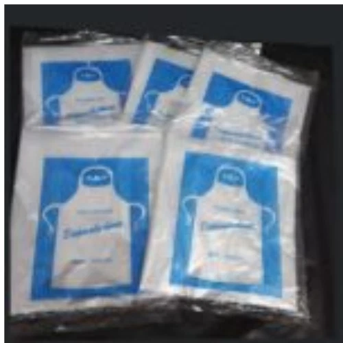 Delantales de plástico desechables - Paquete de 100, impermeables, resistentes al desgarro, ligeros Foto 2 de 3
