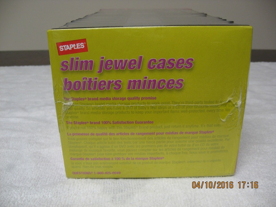 SLIM STAPLES CD JEWEL CASES 50 COUNT NEW eBay