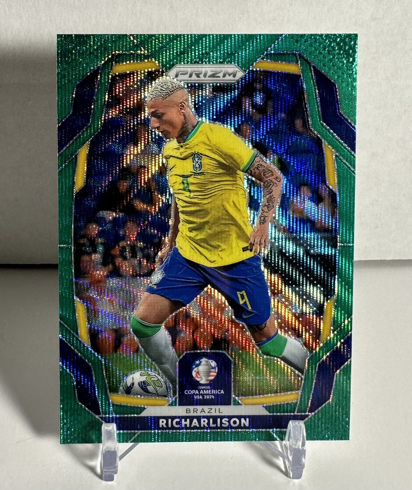 2024 Panini Prizm Conmebol Copa America Richarlison Green Wave Prizm #32 Brasil