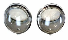 1950-1967 Vw T2 Bus Headlight Assembly Bucket Smooth Lens Set Of 2 1950-1967 Vw T2 Bus Headlight Assembly Bucket Smooth Lens Set Of 2