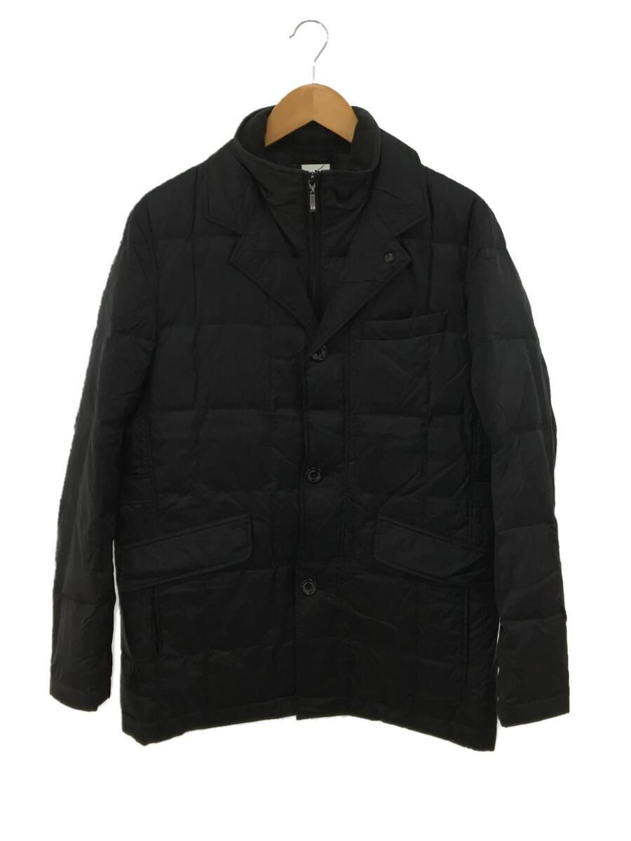 Aquascutum Down Jacket 36 Nylon Black Plain Water Repellent Finish with Used