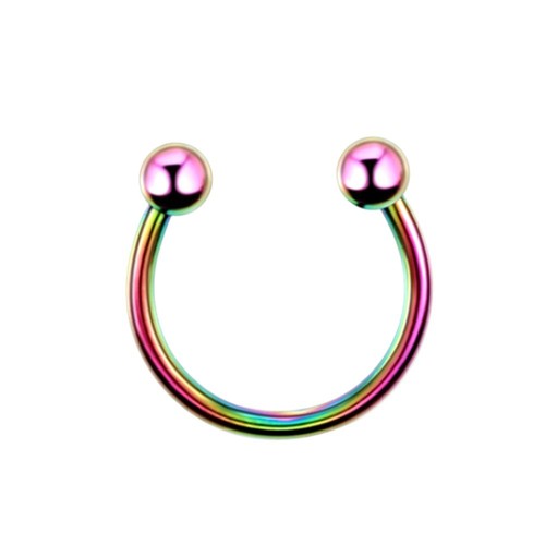 HUFEISEN PIERCING NASENPIERCING SEPTUM RING NASE NIPPEL LIPPEN TRAGUS ROSEGOLD - Bild 5 von 6