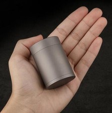 EDC Pure Titanium Waterproof Case Pill Box Small Medicine Bottle Storage Can