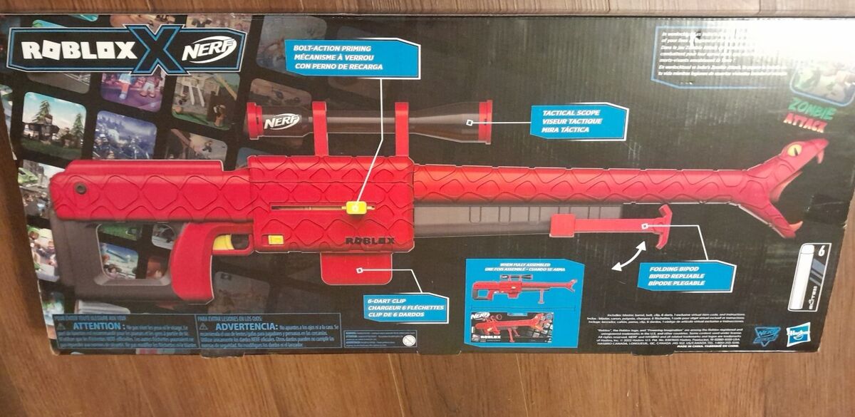 Nerf Roblox Zombie Attack Viper Strike Nerf Sniper-Inspired Blaster With  Scope