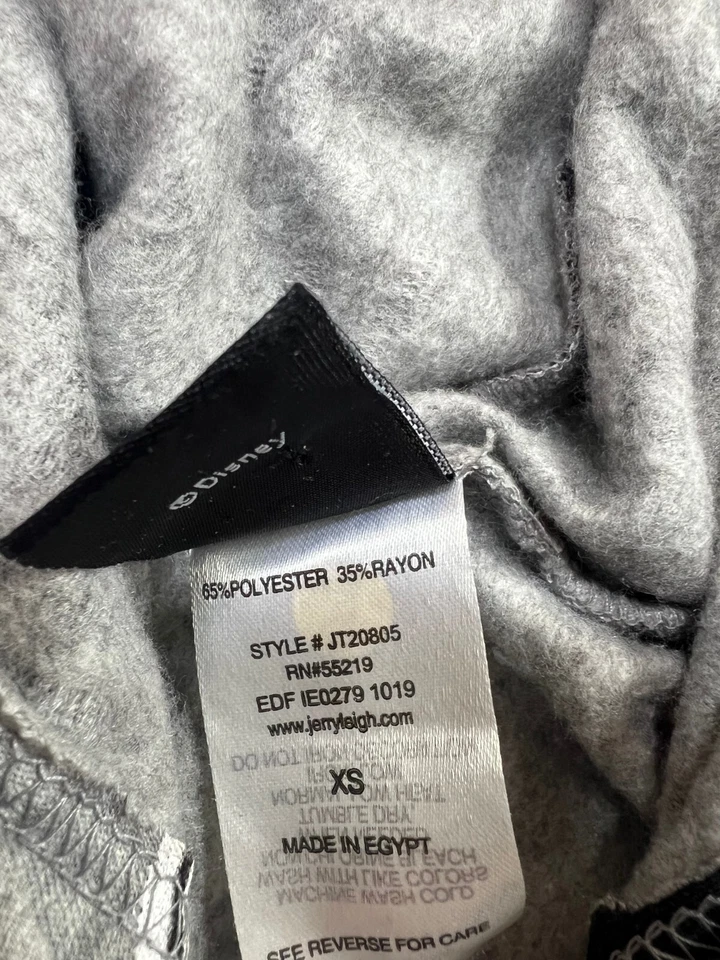 Пуловер с капюшоном Disney для девочек серый с принтом Mickey Mouse с длинным рукавом размер XS - Изображение 3 из 4