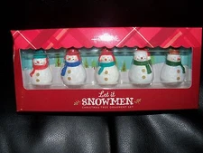 Hallmark Let it Snowmen Christmas Tree Set of 5 Ornaments Artist Collection 2013