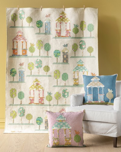Patchwork Quilting Fabric Tilda Sunday Brunch Mia Teal 50x55cm FQ - Picture 3 of 5