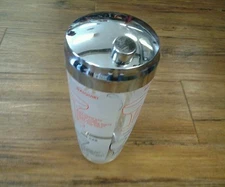 Large Vintage Glass Cocktail Skaker Mixer, Cocktail Recipes, Barware