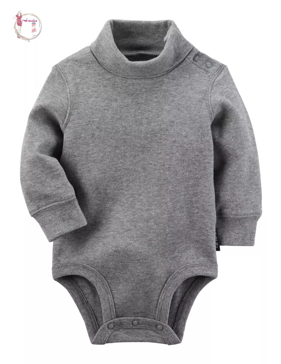 Carter s Baby Turtleneck Bodysuit Boys Grey 6M eBay