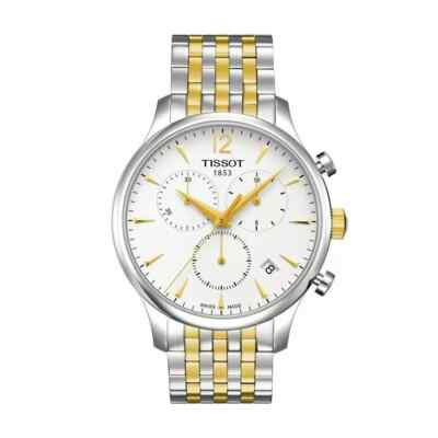 Tissot Tradition Chronograph Two Tone Rose Gold Silver Dial T063.617.22.037.00
