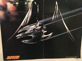 BATMAN -NINTENDO POWER- 1989 NES DC 'FESTER'S QUEST MAP'  VINTAGE POSTER 19X16