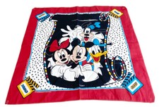 VTG  Mickey Minnie Goofy Donald Bandana 21.5” x 21.5” USA Made * see description