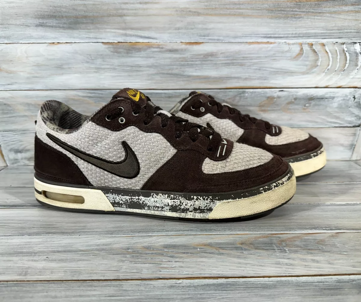 Vintage Nike Air Captivate Mineral Yellow Burnt Brown Suede Men's Sneakers